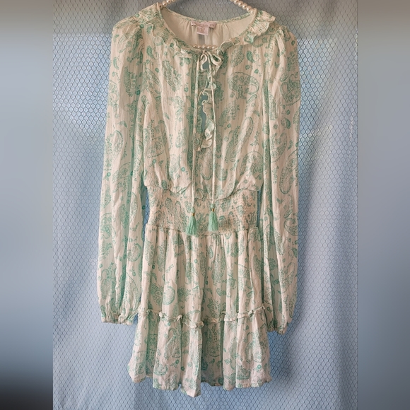 House of Harlow 1960 Green Paisley Mini Dress - Picture 3 of 5